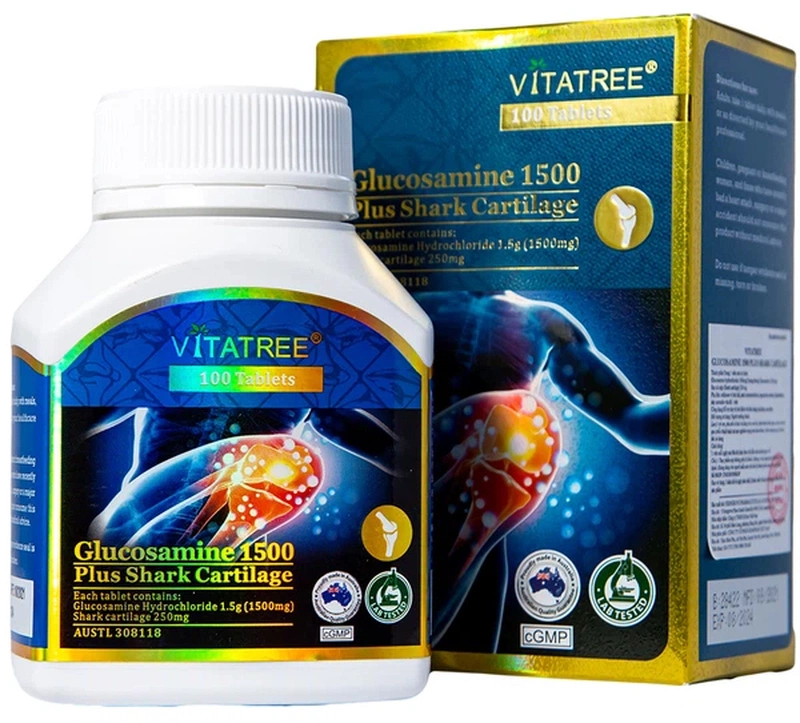Viên uống Vitatree Glucosamine 1500 Plus Shark Cartilage