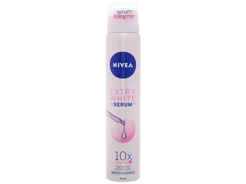 Xịt khử mùi Nivea Extra White Serum giúp da phục hồi hư tổn, se khít lỗ chân lông hiệu quả