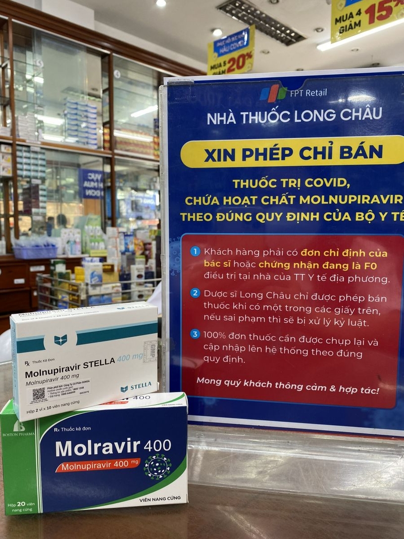FPT Long Châu chính thức mở bán thuốc trị COVID-19 Molnupiravir3