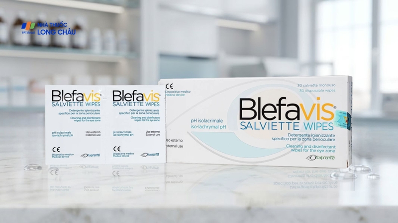 Gạc lau mi mắt Blefavis Wipes àm sạch mí mắt nhạy cảm, viêm bờ mi