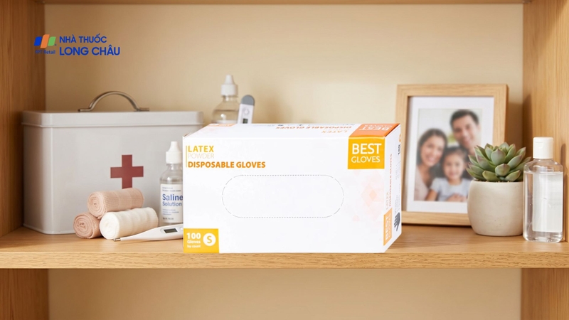 Găng tay y tế có bột, phủ Latex size S (100 cái) Powder Disposable