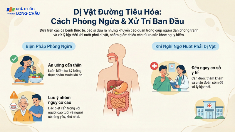 Nghi ngờ nuốt dị vật cần đến cơ sở y tế sớm để tránh biến chứng