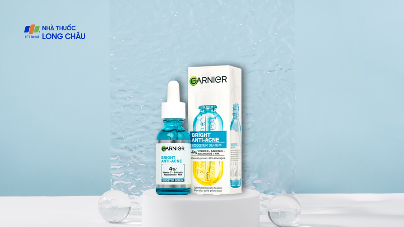 Dưỡng chất giảm mụn sáng da Garnier Skin Naturals Bright Complete Anti-acne Booster Serum (30ml)