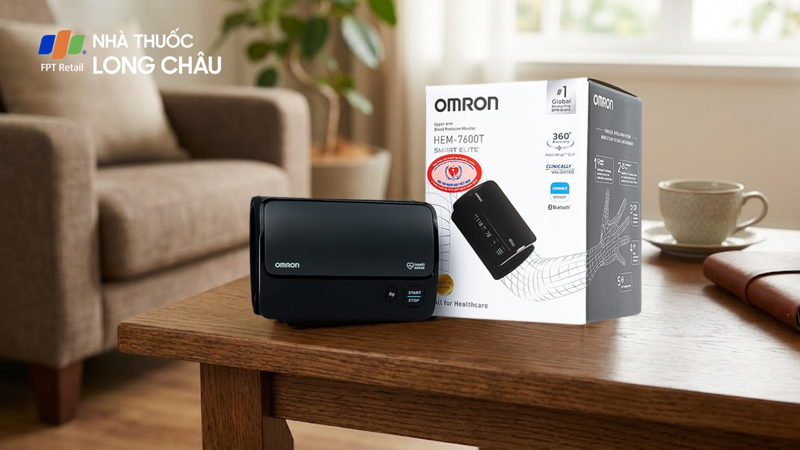 Omron HEM-7600T là dòng cao cấp, có Bluetooth, kết nối app
