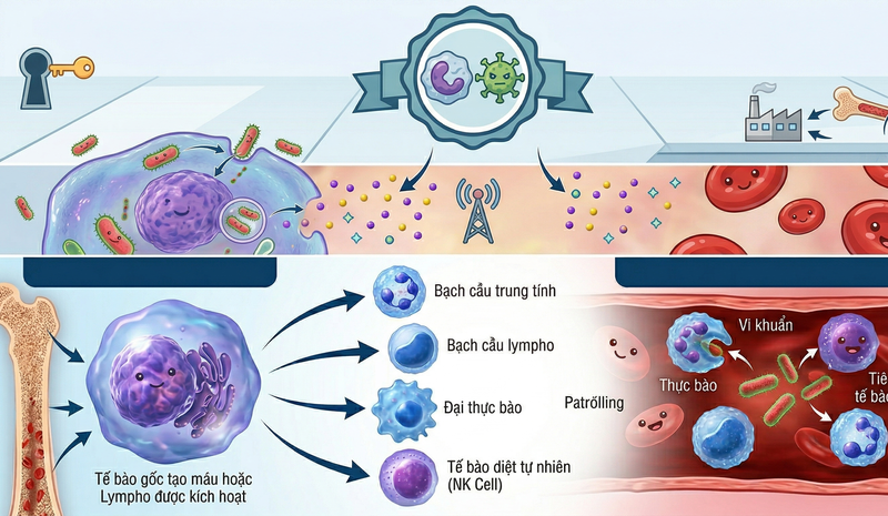 Vi khuẩn xâm nhập khiến bạch cầu non (IG) tăng cao