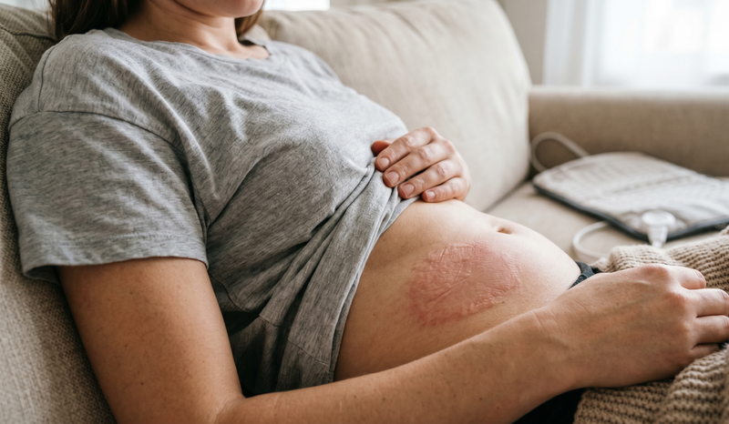 Làn da bị tổn thương do tiếp xúc trực tiếp với nhiệt độ quá cao hoặc thời gian chườm nóng kéo dài liên tục