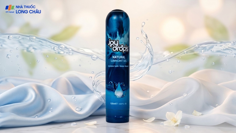 JoyDrops Natural Lubricant Gel tương thích với bao cao su latex và polyisoprene