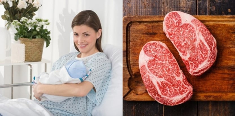 Sinh mổ có được ăn thịt bò không?