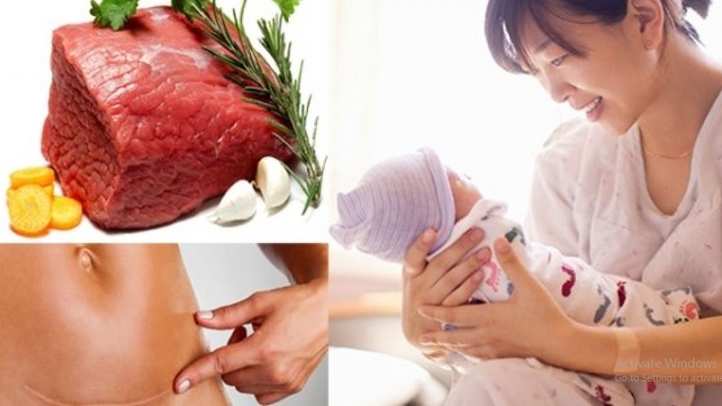 Sinh mổ có được ăn thịt bò không?