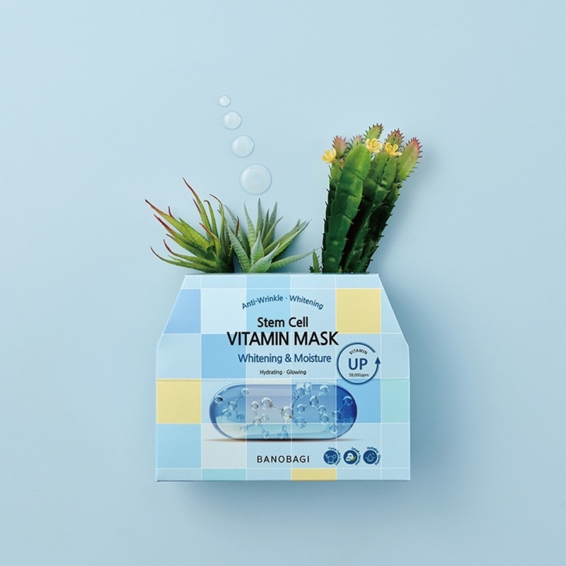 MẶT NẠ CẤP ẨM VÀ DƯỠNG SÁNG DA BANOBAGI STEM CELL VITAMIN MASK WHITENING & MOISTURE 30G 4