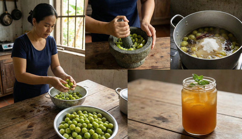 Quả me rừng được dùng làm nước uống