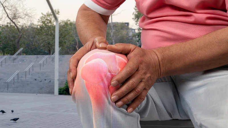 Khớp gối có thể bị sưng do tích tụ dịch hoặc phản ứng viêm