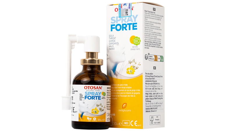 Otosan Throat Spray hỗ trợ làm dịu họng và giảm kích ứng đường hô hấp