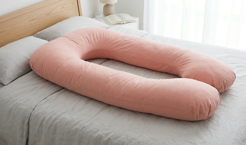 Gối bà bầu chữ U với thiết kế ôm trọn cơ thể mẹ bầu