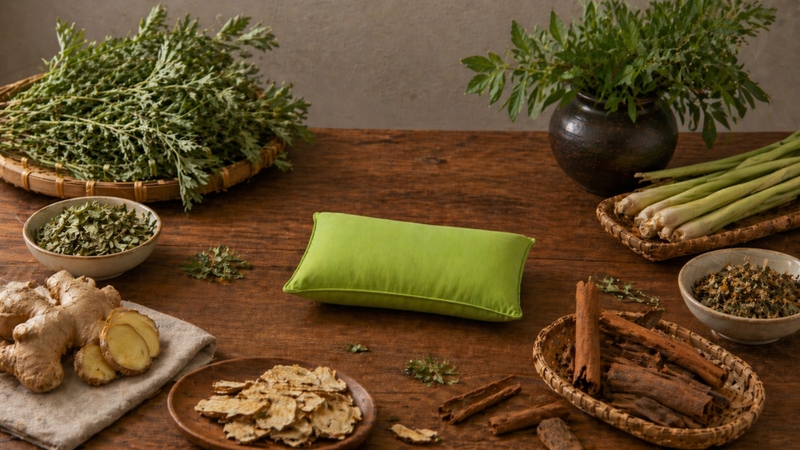 Gối thảo dược làm từ các nguyên liệu tự nhiên giúp thư giãn cơ thể