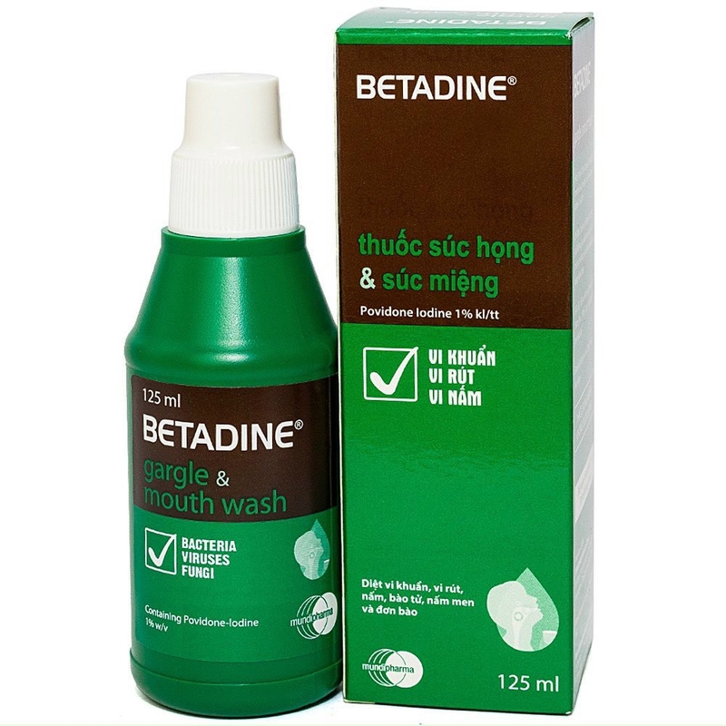 Nước súc miệng chống virus tốt: Betadine