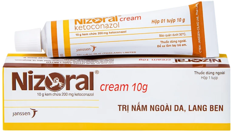 Kem bôi da Nizoral Cream Janssen điều trị nấm ngoài da, lang ben (10g)