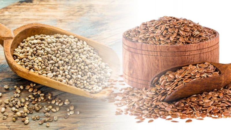 Hạt lanh và hạt gai dầu đều giàu dưỡng chất nhưng có những ưu điểm dinh dưỡng khác nhau