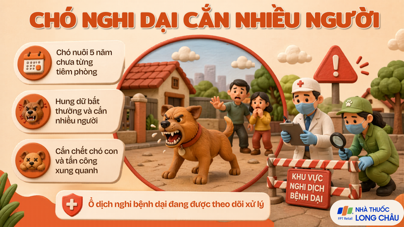 Mùa nắng nóng khiến nguy cơ bệnh dại tăng cao tại nhiều địa phương