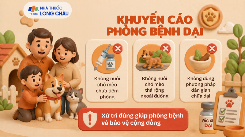 Thực hiện 5 không giúp phòng bệnh dại hiệu quả và bảo vệ cộng đồng
