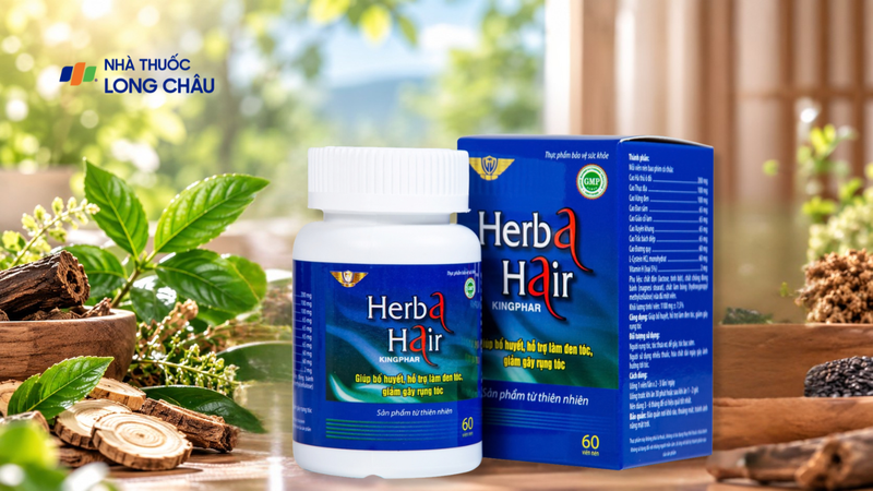 Viên uống Herba Hair Kingphar kết hợp nhiều thành phần thảo dược