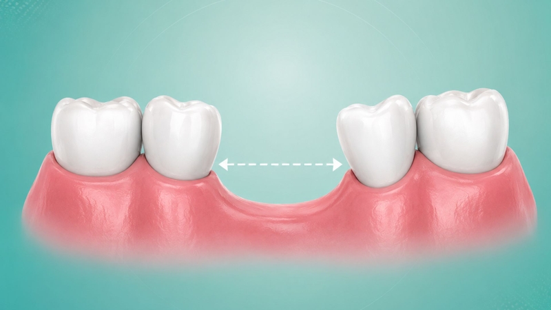 Khoảng cách giữa các răng thay đổi là dấu hiệu thường gặp trên hình ảnh tiêu xương ổ răng ở giai đoạn tiến triển