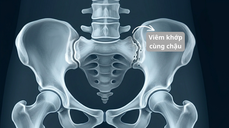 Hình ảnh minh họa phim X-quang viêm khớp cùng chậu