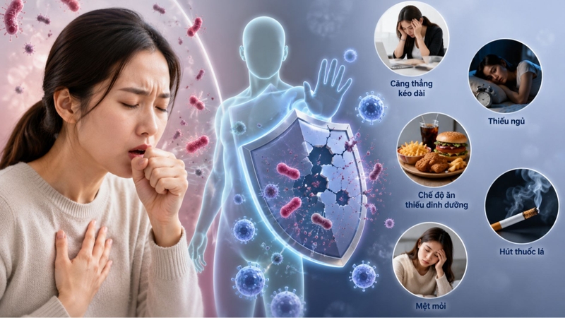 Suy giảm miễn dịch làm tăng nguy cơ tái nhiễm bệnh ho gà