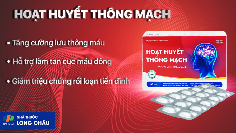 Viên uống tăng cường tuần hoàn não Hoạt Huyết Thông Mạch Hoàng Gia Royal Care 3