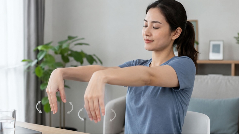 Hội chứng ống cổ tay tập gì? Thực hiện bài tập lắc tay nhẹ nhàng
