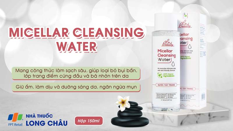 Nước tẩy trang La Beauty Micellar Cleansing Water làm sạch da mọi loại da (150ml) 2