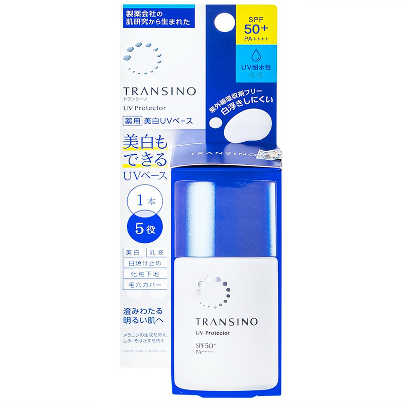Kem chống nắng Transino Whitening UV Protector SPF 50+ PA++++ dưỡng trắng da, hỗ trợ làm sáng da (30ml)