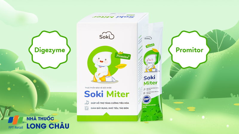 Bột hòa tan Soki Miter hỗ trợ tăng cường tiêu hóa, giảm đầy bụng, khó tiêu, táo bón (20 gói) 2.png