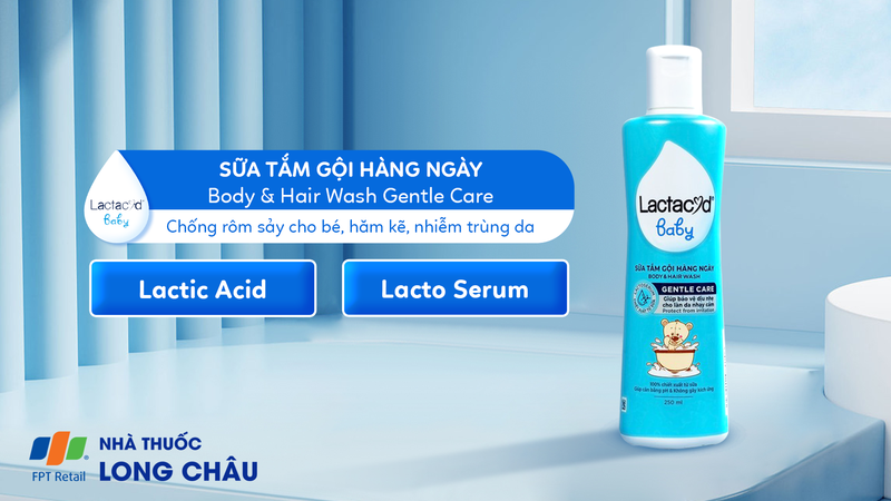 sữa tắm Lactacyd BB tắm gội hàng ngày cho trẻ hỗ trợ trị và ngừa rôm sảy