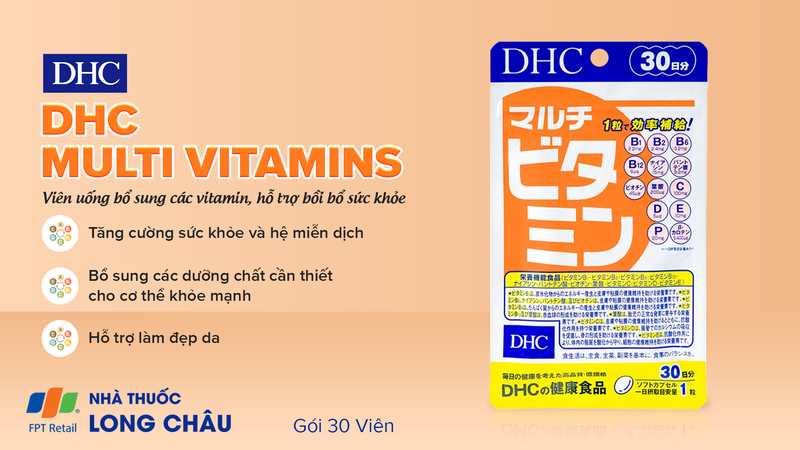Viên uống DHC Multi Vitamins bổ sung các vitamin cho cơ thể, hỗ trợ bồi bổ sức khỏe (30 viên) 1.png