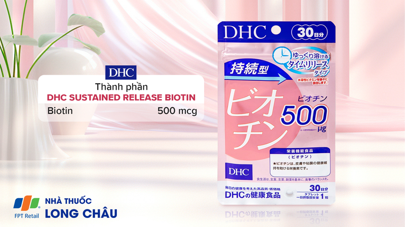 Viên uống DHC Sustained Release Biotin bổ sung biotin cung cấp dưỡng chất cho da và tóc (30 viên) 2.png