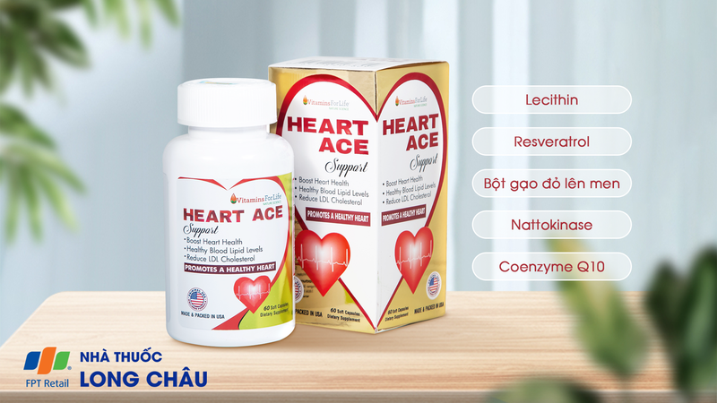 Viên uống Heart Ace Support Vitamins For Life hỗ trợ tim mạch (60 viên) 2.png