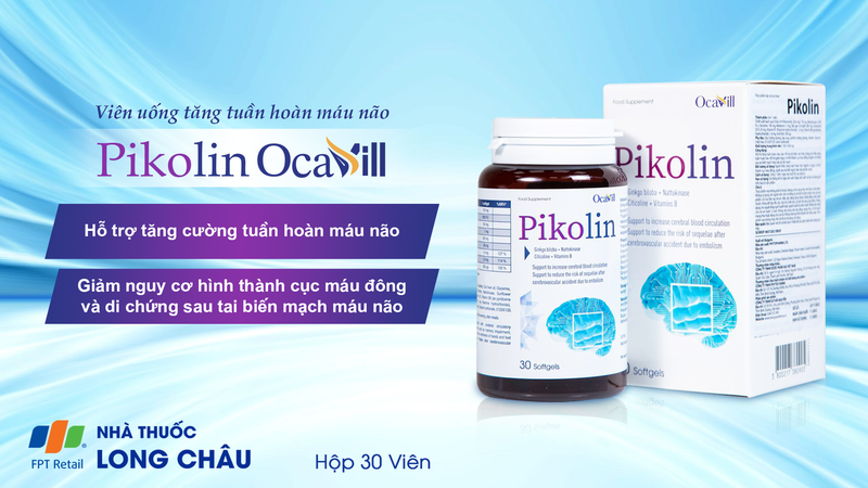 Viên uống Pikolin Ocavill tăng tuần hoàn máu não (30 viên) 1.png