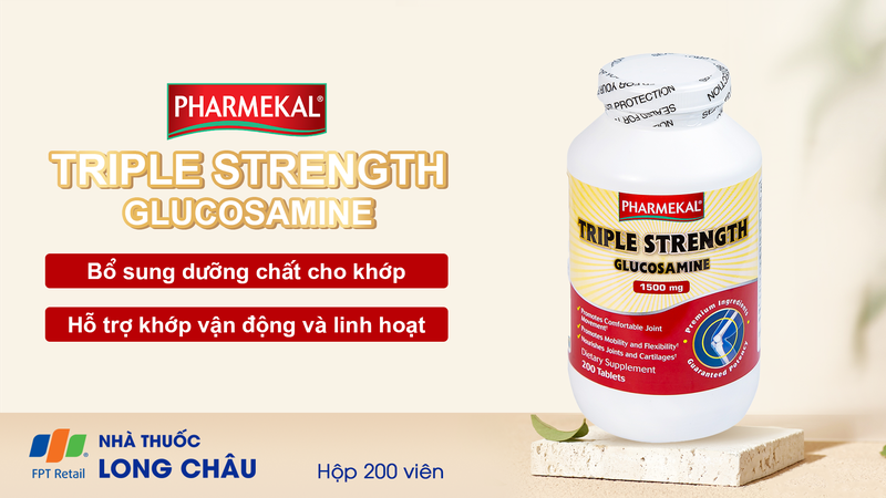 Viên uống Triple Strength Glucosamine 1500mg Pharmekal bổ khớp (200 viên) 1.png