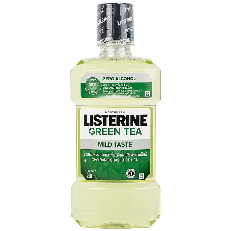 Nước súc miệng Listerine Natural Green Tea ngừa sâu răng, loại bỏ mảng bám (750ml) 1