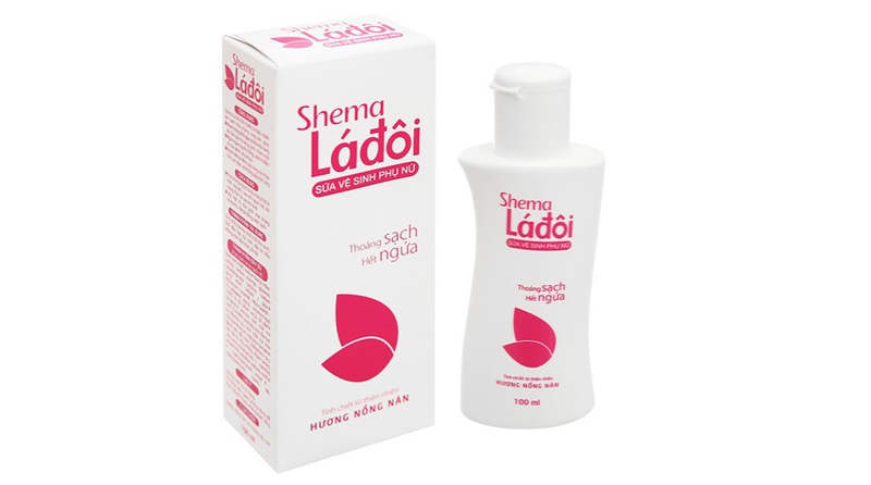 Dung dịch vệ sinh phụ nữ Shema Lá Đôi 100ml hương nồng nàn làm sạch vùng kín, hết ngứa, khử mùi 1
