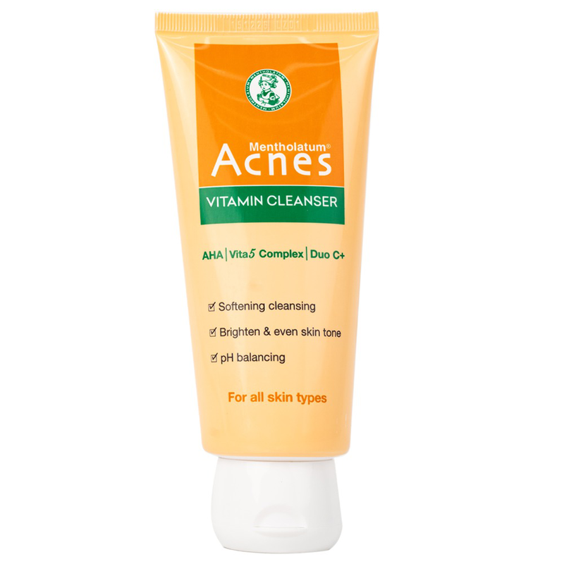Kem rửa mặt Acnes Vitamin Cleanser Rohto sạch da, sáng và đều màu da, cân bằng độ pH cho mọi loại da (100g)