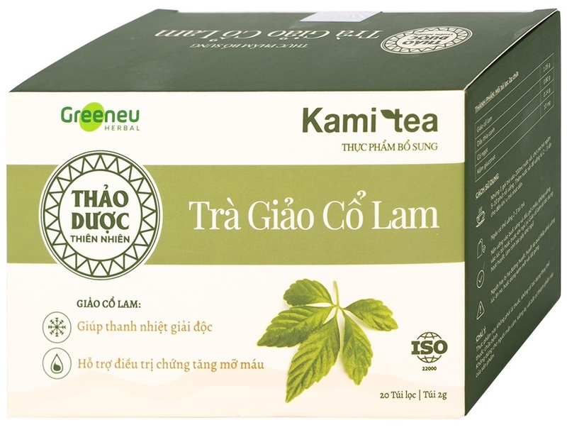 Trà Giảo Cổ Lam Kami tea giúp thanh nhiệt giải độc, hỗ trợ điều trị chứng tăng mỡ máu (20 túi) 1