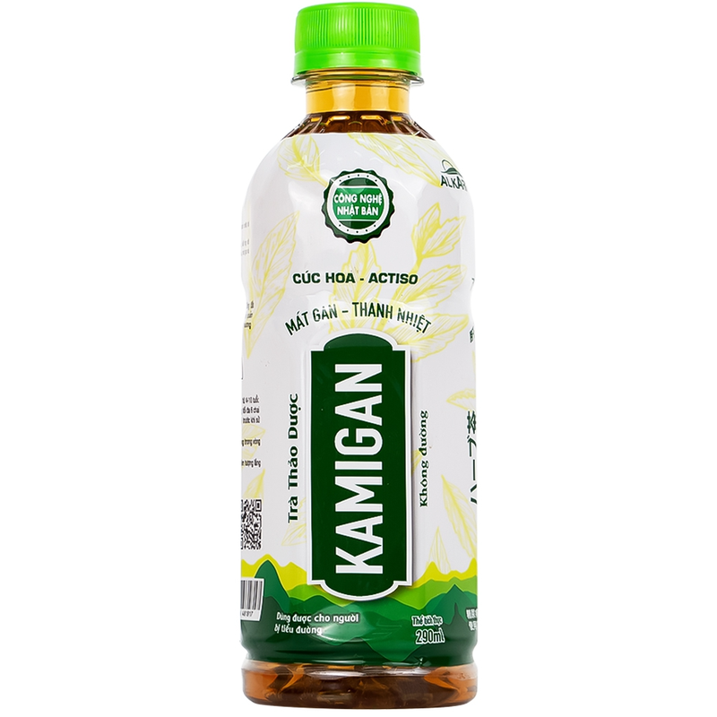 Trà thảo dược Kamigan không đường 290ml thanh nhiệt, lợi tiểu, mát gan 1