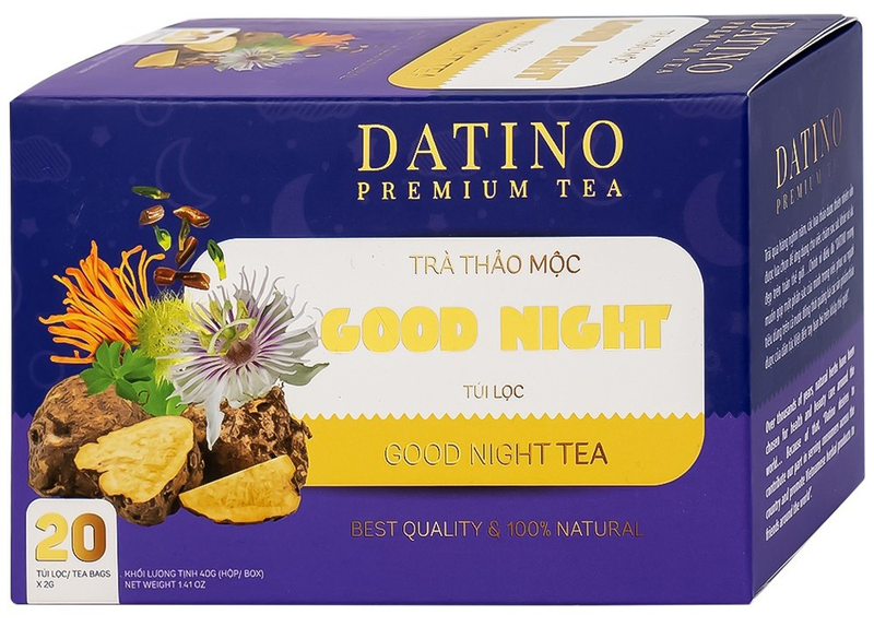 Trà thảo mộc Good Night Datino Premium Tea giúp tạo giấc ngủ tự nhiên (20 túi x 2g) 1