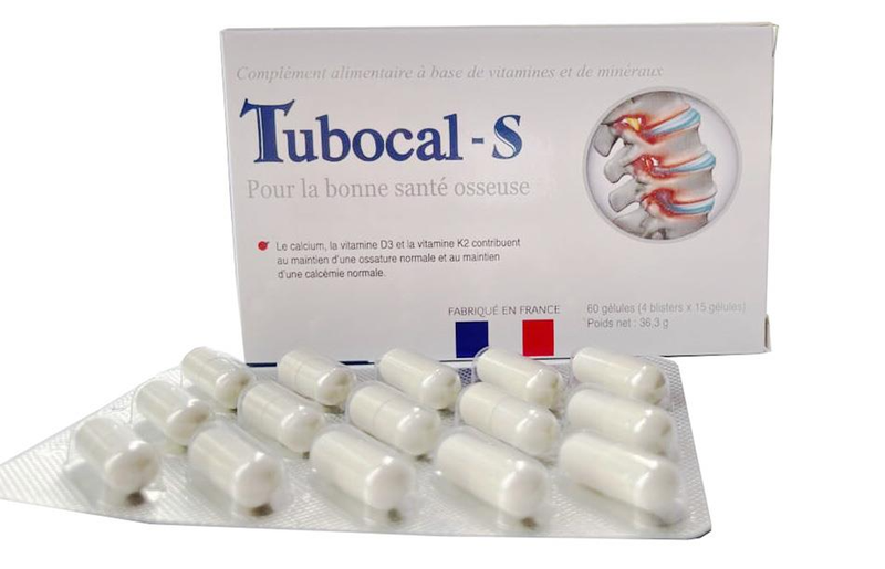 Viên uống Tubocal-S Lustrel bổ sung canxi, vitamin D3 và vitamin K2, giúp xương và răng chắc khỏe (4 vỉ x 15 viên)