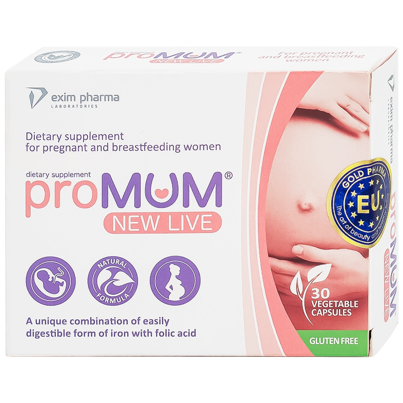 Viên uống proMUM New Live bổ sung các chất dinh dưỡng cho phụ nữ mang thai và cho con bú (2 vỉ x 15 viên) 1