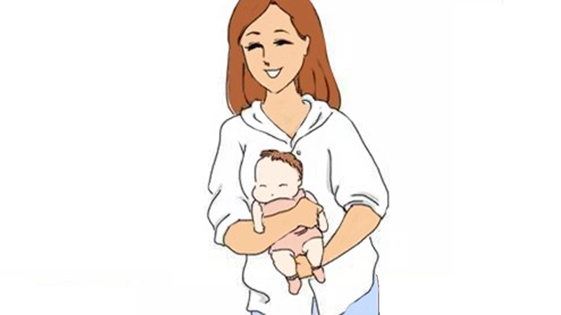 Bế vò rượu giúp trẻ dễ dàng quan sát người đối diện