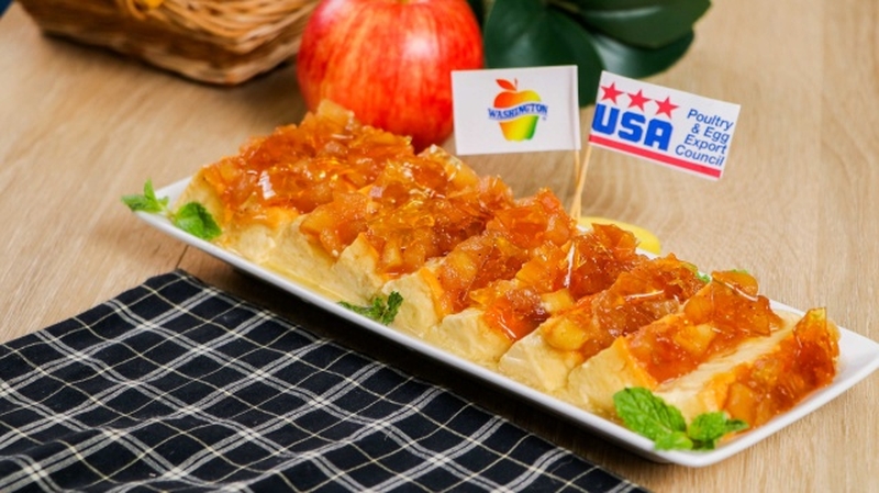 Hướng dẫn cách làm bánh flan táo cho bé ăn dặm 02