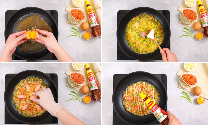 Hướng dẫn cách làm bánh tráng nướng bằng chảo chống dính siêu ngon tại nhà 3